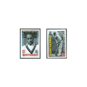 2000 Montserrat 100th Test Cricket Match at Lord's Ground 2v Stamp