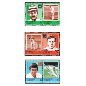 1984 Grenadines of St Vincent Cricket Leaders of the World 6v Stamp