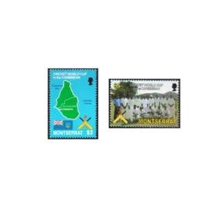 2007 Montserrat The Caribbean welcomes the Cricket World Cup 2v Stamp