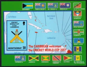 2007 Montserrat The Caribbean welcomes the Cricket World Cup Miniature Sheet