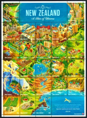 2010 New Zealand A Slice of Heavens Depicts Cricket Match 25v Minaiture Sheet