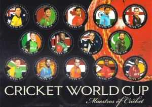 2011 St Kitts Cricket World Cup Maestros of Cricket Miniature Sheet