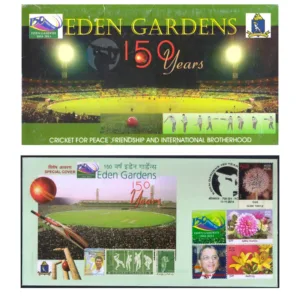2014 Kolkata 150 Years of Eden Gardens Cricket Stadium Special Cover in Presentation Pack