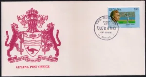 1993 Guyana Cricket 1v Stamp on FDC