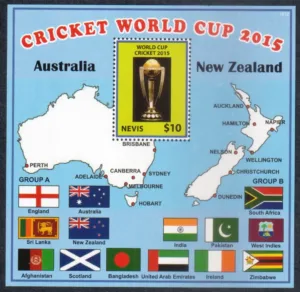 2015 Nevis Cricket World Cup Miniature Sheet