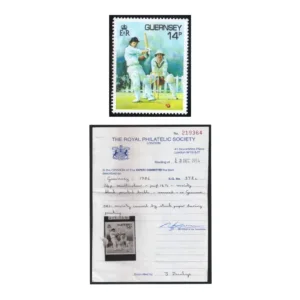 1986 Guernsey Cricket 1v Stamp with Black Printed Thrice (RPSL -219364)