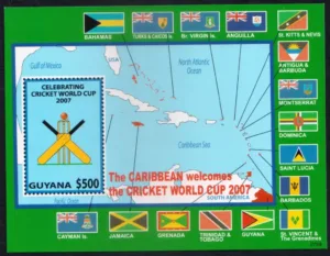 2007 Guyana Celebrating Cricket World Cup Miniature Sheet