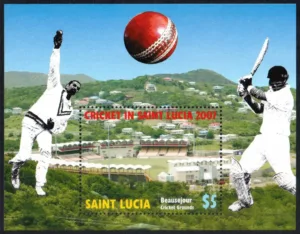 2007 Cricket in Saint Lucia Miniature Sheet