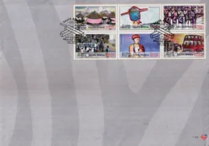 2003 South Africa International Cricket Council (ICC) World Cup 6v Stamp on FDC