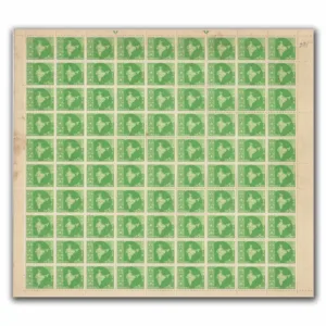 1958 Map of India 5np (3rd Series) (wmk. Ashokan Lion Capital) Definitive Stamp Sheet