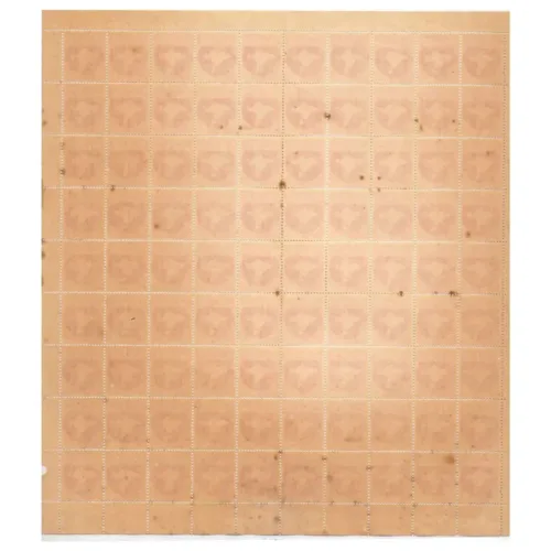 1959 Map of India 50np (3rd Series) (wmk. Ashokan Lion Capital) Definitive Stamp Sheet - Image 2