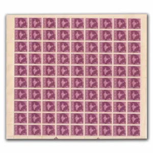 1959 Map of India 75np (3rd Series) (wmk. Ashokan Lion Capital) Definitive Stamp Sheet