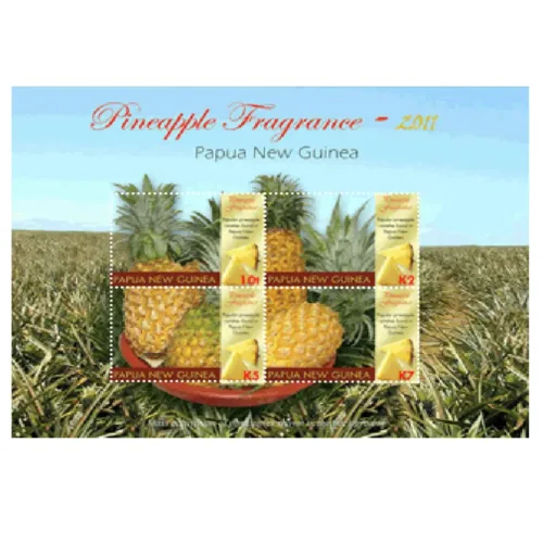 2011 Fragrance Stamps PINEAPPLE Sheetlet 4v Mint Pappua New Guinea
