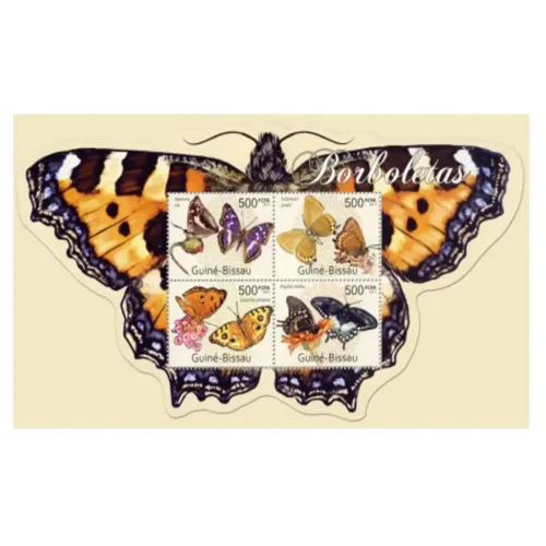 2011 Guinea Bissau Butterflies (Apatura iris Papilio Troilus)