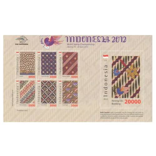 2012 Indonesia Silk 6v Sheetlet