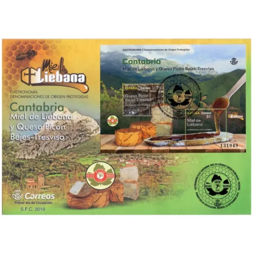 2019 Cuisine Honey - Cheese (Exotic) Stamp on FDC