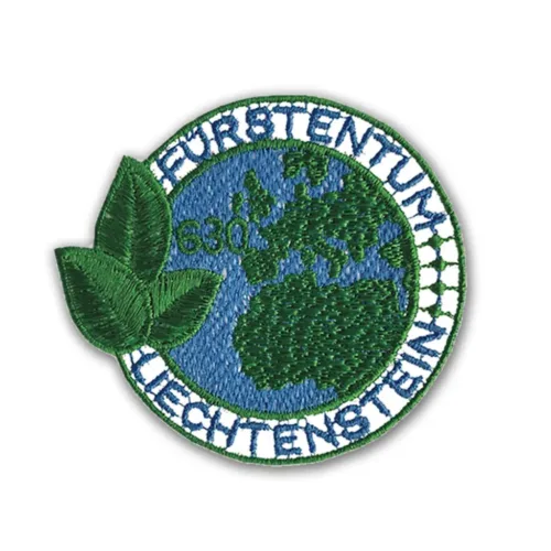 2020 Liechtenstein - PE Recycling stamp Embroidery in blue and green