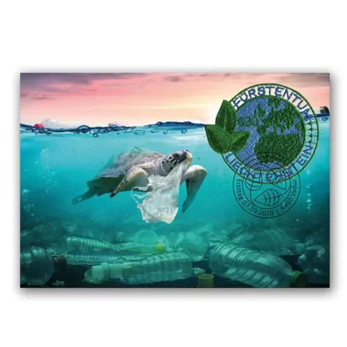 2020 Liechtenstein - PE Recycling Stamp on Maxim Card
