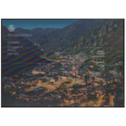 2019 Sp. Andorra 2019 - Electricity-lenticular Souvenir Sheet