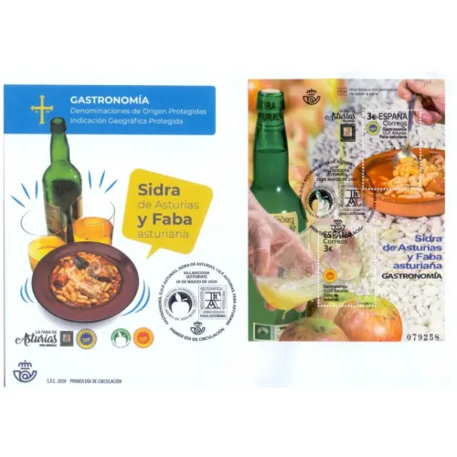 2020 Spain 2020 - Gastronomy - Apple Cider Flavored stamp on FDC