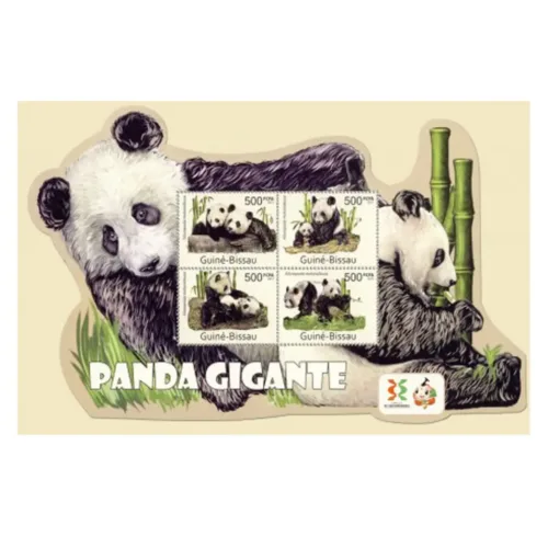 2011 Guinea Bissau Giant Pandas (Ailuropoda melanoleuca)
