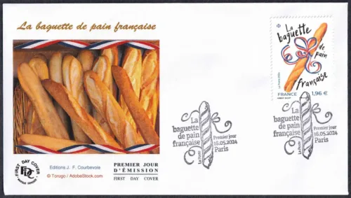 2024 France Baguette with Scented Stamp 1v Stamp on FDC
