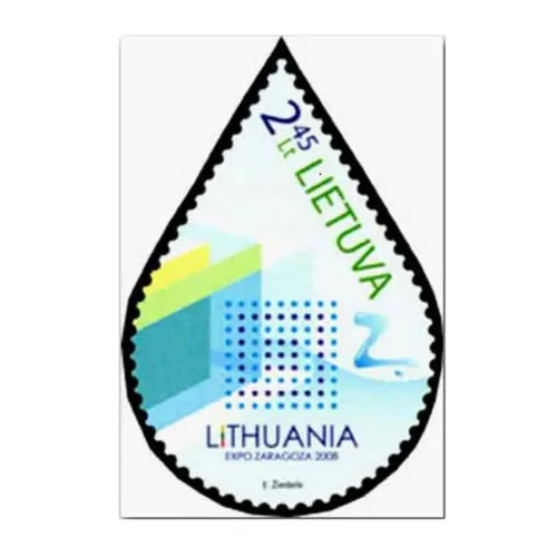 2008 Lithuania Drop Shaped 1v odd unusual stamp