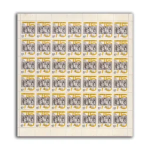 1989 75 Years of Indian Cinema, Mint Sheet of 42 Stamps