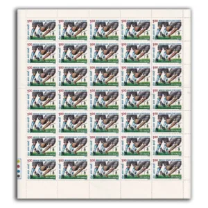1989 Mohun Bagan Athletic Club Centenary 1v Mint Sheet of 35 Stamps