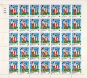1990 XI Asian Games, Beijing (Archery) 1v Mint Sheet of 35 Stamps