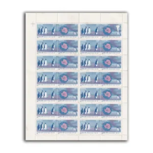 1991 30th Anniversary of Antarctic Treaty 2v Mint Sheet of 14 Stamps