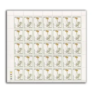 1991 Orchids of India (Vanda Spathulata) 1v Mint Sheet of 35 Stamps