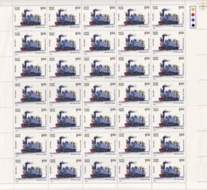 1993 Mountain Locomotives (Neral-Matheran Railway) 1v Mint Sheet of 35 Stamps