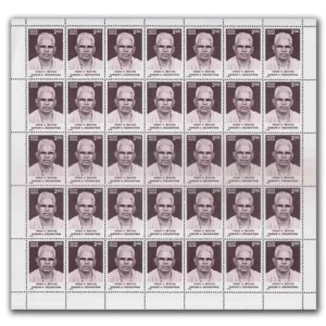 1998 Birth Centenary of Sardar A Vedaratnam Pillai, Mint Sheet of 35 Sstamps
