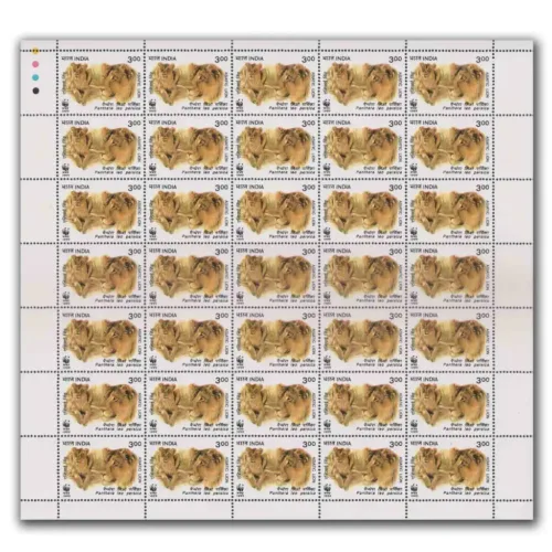 1999 Endangered Species: Asiatic Lion (Panthera Leo Persica), Mint Sheet of 35 Stamps (Set of 4)