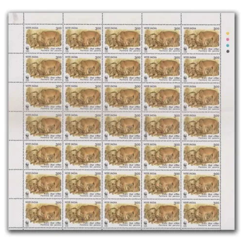 1999 Endangered Species: Asiatic Lion (Panthera Leo Persica), Mint Sheet of 35 Stamps (Set of 4) - Image 5