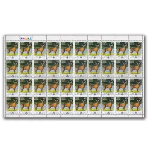 2000 Indepex-Asiana Natural Heritage of Manipur and Tripura (Sangai Deer), Mint Sheet of 40 Stamps