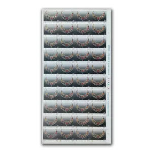 2000 14th Asian International Stamp Exhibition INDEPEX-ASIANA, Calcutta (3rd Issue): Gems and Jewellery (Navaratna Necklace) 1v Mint Sheet of 40 Stamps