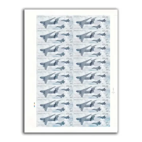2007 Platinum Jubilee of Indian Air Force (Flight Refueller) 1v Mint Sheet of 16 Stamps