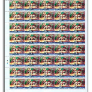 2008 Indian Navy Day, Reaching Out to Maritime Neighbors, Mint Sheet of 40 Stamps