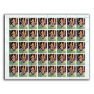 2008 Rani Velu Nachchiyar, Mint Sheet of 40 Stamps