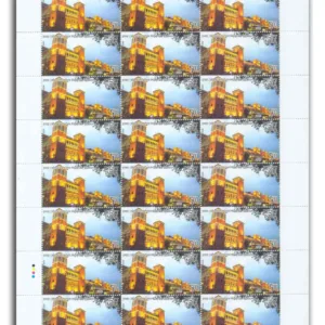 2009 Heritage Railway Stations of India (Howrah, Mumbai CST, Chennai Central and Old Delhi) 4v Mint Sheet of 24 Stamps