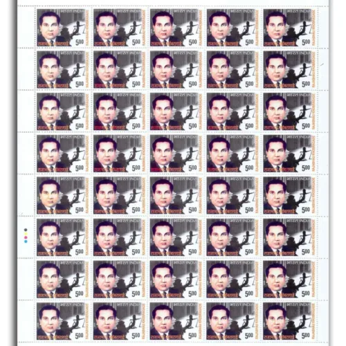 2009 Rajabhau Khobragade, Mint Sheets of 40 Stamps