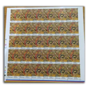 2009 Traditional Indian Textiles Commemoration (Kalamkari, Apa Tani weaves, Kanchipuram and Banaras Silk) 4v Mint Sheet of 30 Stamps