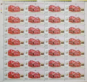 2010 Postal Heritage Buildings (Udagamandalam, Cooch Behar HPO, Nagpur, Shimla, Lucknow and Delhi GPO) 6v Mint Sheet of 24 Stamps