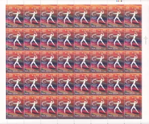 2010 XIX commonwealth Games, Delhi (Tennis, Archery, Hockey and Athletics) 4v Mint Sheet of 40 Stamps
