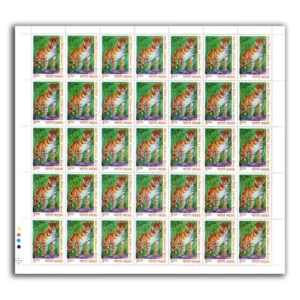 2011 Childrens Day (Standing and Sitting Tiger) 2v Mint Sheet of 35 Stamps