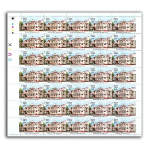 2013 Heritage Buildings (Mumbai and Agra GPO) 2v Mint Sheet of 35 Stamps