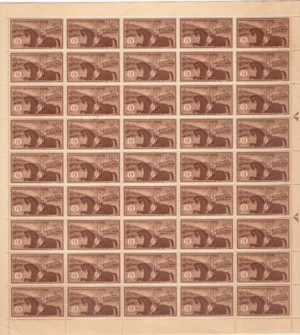 1957 Centenary of The First Struggle For Freedom (Laxmi Bai, Rani of Jhansi) 1v Mint Sheet of 45 Stamps