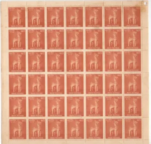 1957 National Childrens Day (Recreation) 1v Mint Sheet of 42 Stamps
